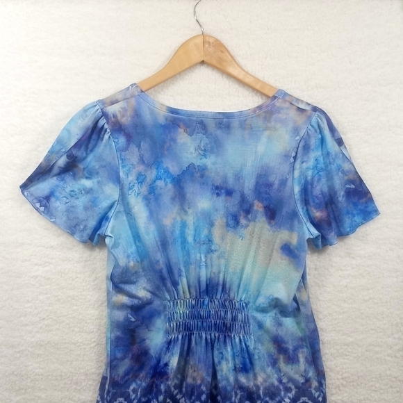 ONE World  Tye Dye Splash Design with Embellishments Size Petite Small - Picture 2 of 7